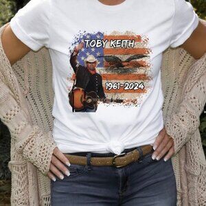 Toby Keith Country Song Honoring Vintage Tribute Graphic Shirt 93